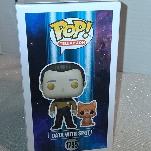 Funko Pop! TV Star Trek Next Generation Data with Spot #1755 NEW Sci Fi Gift - Picture 5 of 5